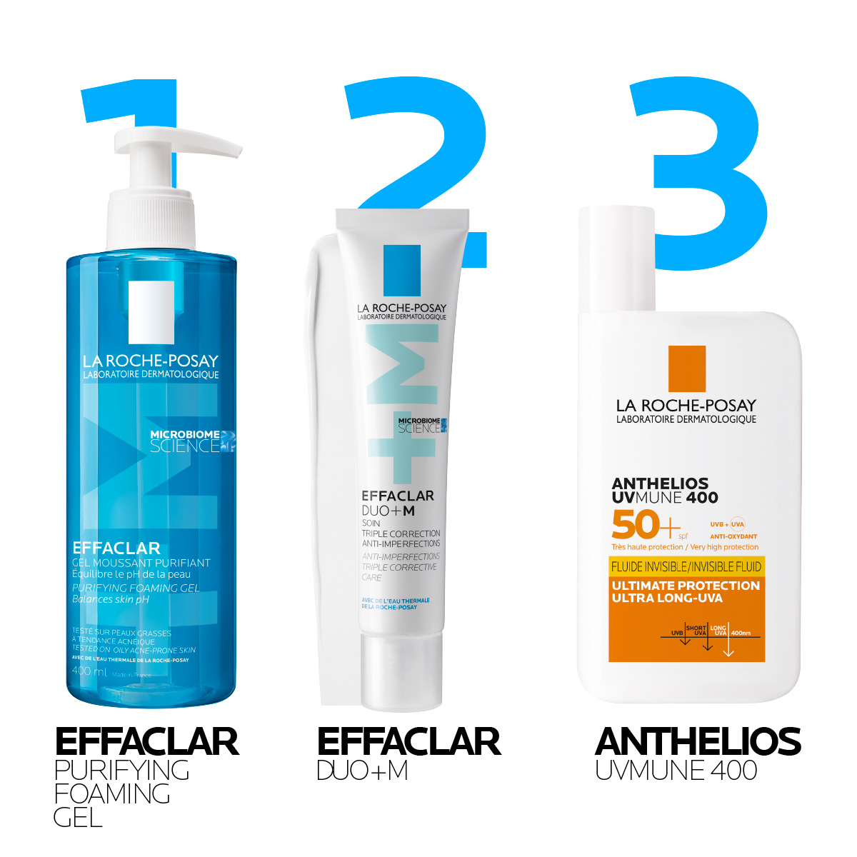 La Roche Posay EFFACLAR Pjenušavi gel za čišćenje masne, osjetljive kože sklone aknama, 400 ml - Image 2