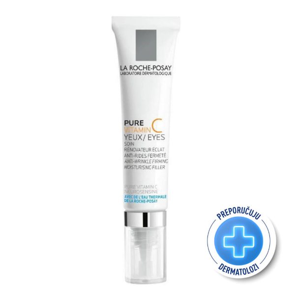 La Roche Posay REDERMIC PURE VITAMIN C Intenzivna krema protiv bora za osjetljivu kožu oko očiju, 15 ml