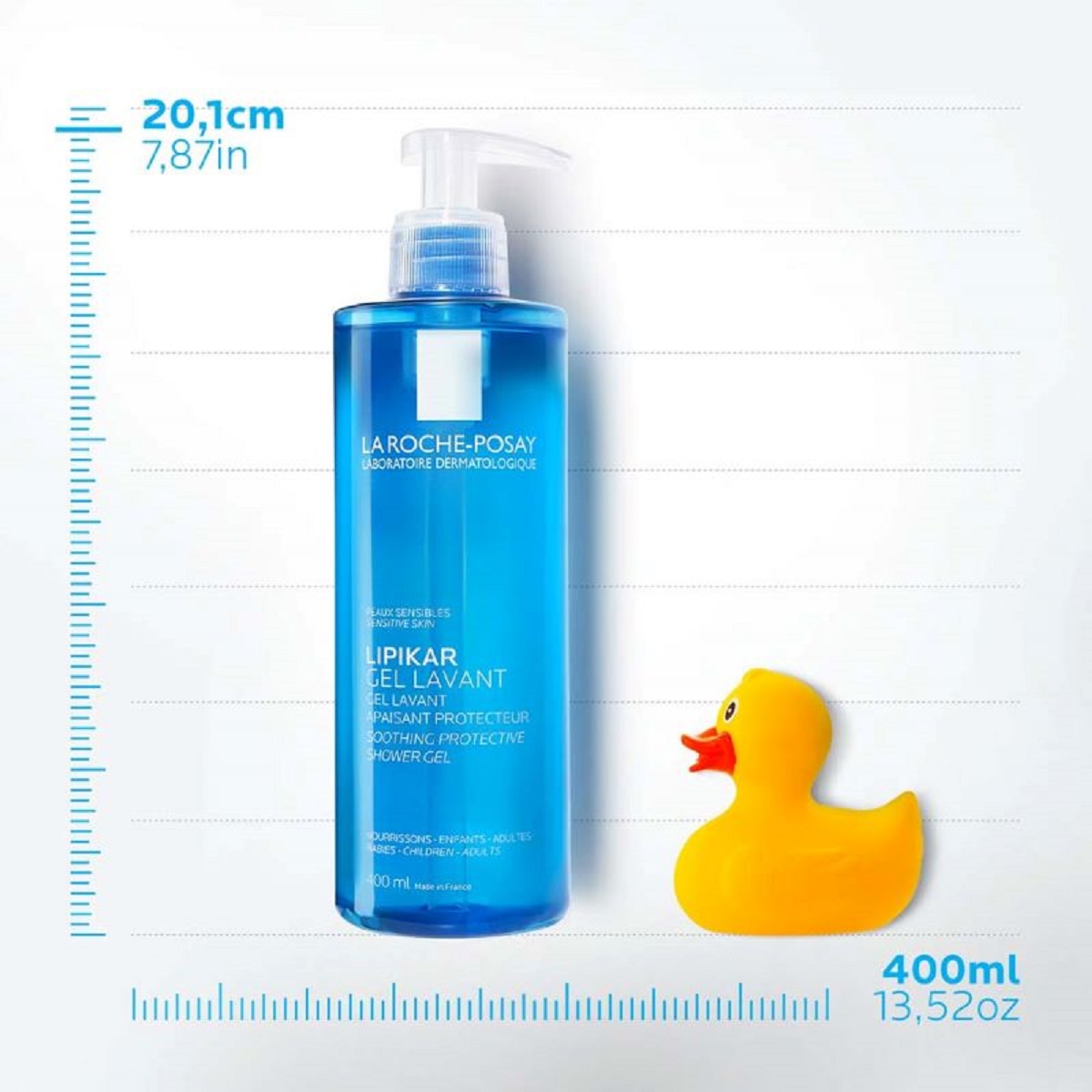 La Roche Posay LIPIKAR GEL LAVANT Umirujući i zaštitni gel za tuširanje beba, djece i odraslih, za suhu kožu, 400 ml - Image 3