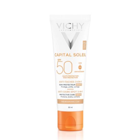 VICHY CAPITAL SOLEIL Obojena zaštitna krema 3-u-1 protiv tamnih mrlja SPF50+, 50 ml