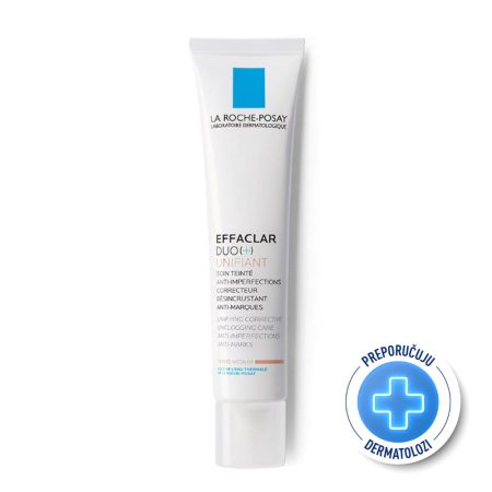 La Roche Posay EFFACLAR DUO (+) Ujednačavajuća korektivna njega protiv nepravilnosti masne kože, 40 ml, Medium