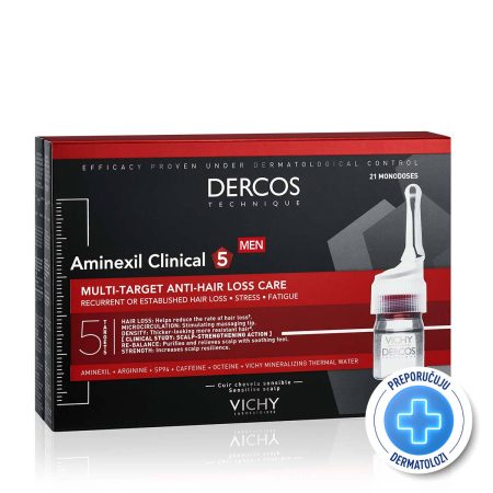 VICHY DERCOS AMINEXIL CLINICAL 5 Ampule protiv ispadanja kose za muškarce 21x6 ml