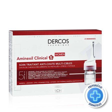 VICHY DERCOS AMINEXIL CLINICAL 5 Ampule protiv ispadanja kose za žene 21x6 ml