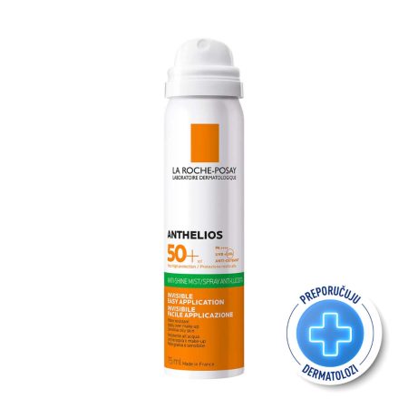 La Roche Posay ANTHELIOS Nevidljivi i osvježavajuci sprej za zaštitu od sunca protiv sjaja, 75 ml