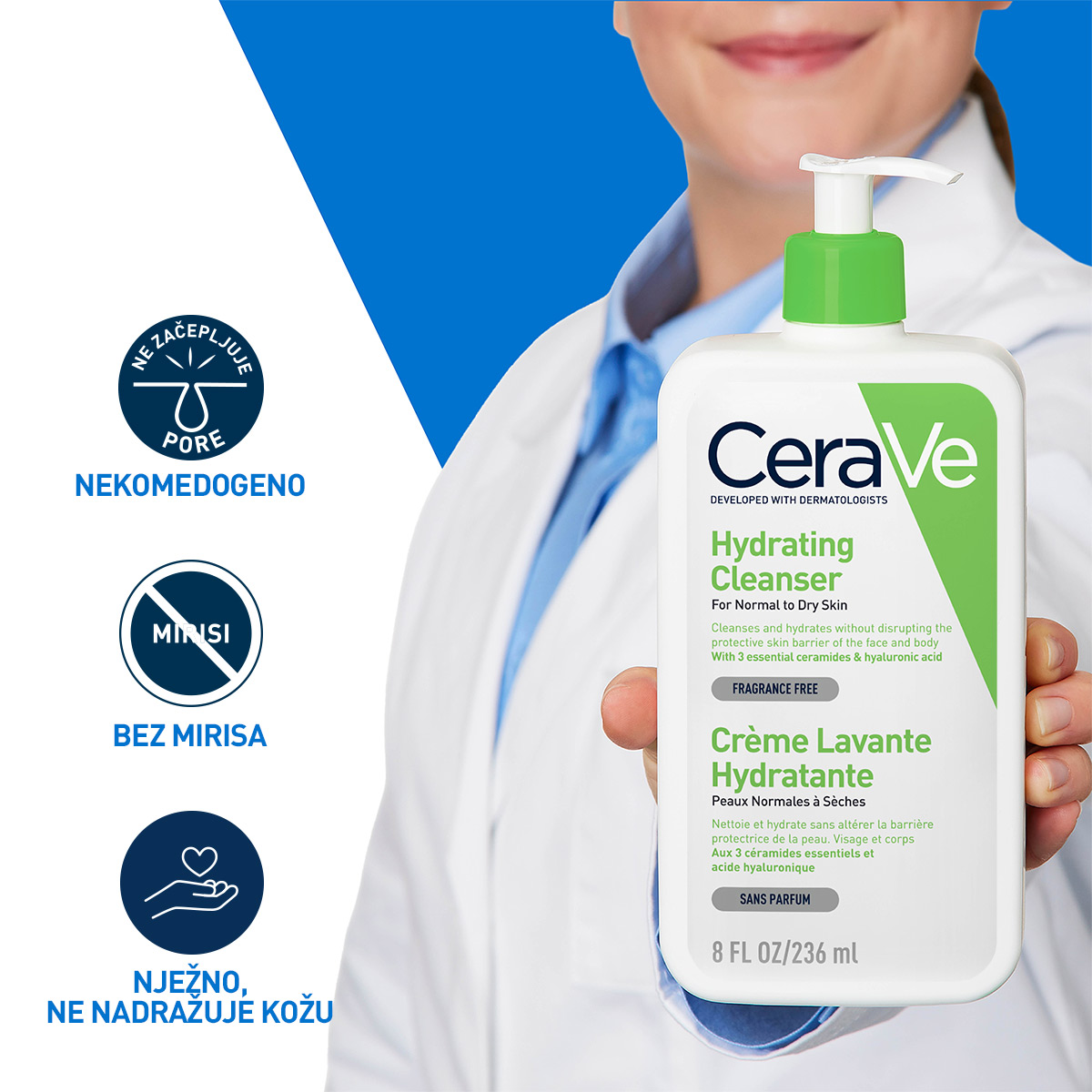 CeraVe Hidratantna emulzija za čišćenje za normalnu do suhu kožu, 236 ml - Image 3
