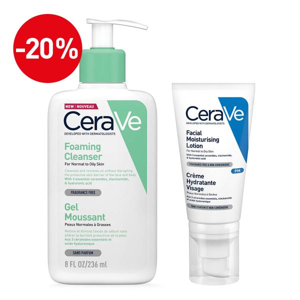 CeraVe Dnevni protokol za normalnu do mješovitu kožu lica (čišćenje i njega)