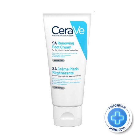 CeraVe SA obnavljajuća krema za stopala za ekstremno suhu, grubu, neravnu kožu, 88 ml