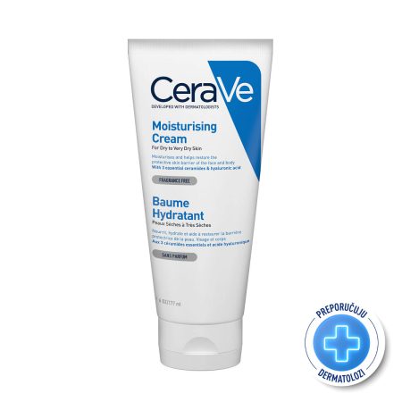 CeraVe Hidratantna krema za suhu do vrlo suhu kožu, 177 ml