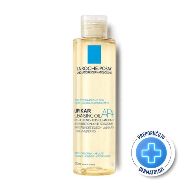 La Roche Posay LIPIKAR HUILE LAVANTE AP+ Ulje za kupanje obogaćeno lipidima protiv nadraženosti i svrbeža, pogodno za bebe, djecu i odrasle, 200 ml