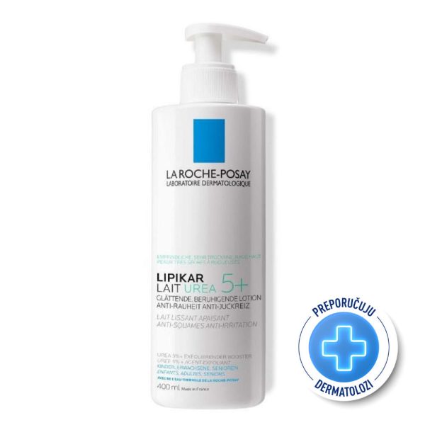 La Roche Posay LIPIKAR LAIT UREA 5+ Umirujući i zaglađujući losion za tijelo obogaćen lipidima, 400 ml