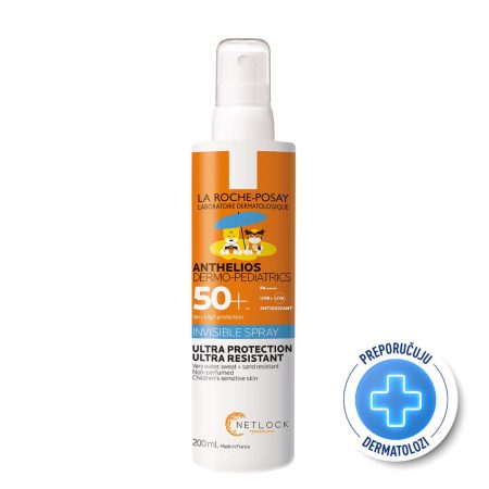 La Roche Posay ANTHELIOS DP Nevidljivi sprej za zaštitu od sunca za osjetljivu dječju kožu SPF50+, 200 ml
