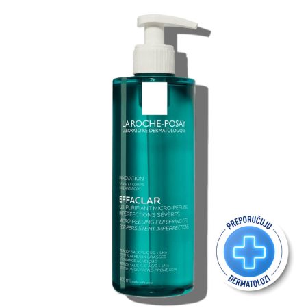 La Roche Posay EFFACLAR Pročišćavajući mikro-piling gel za čišćenje lica i tijela, za masnu kožu, 400 ml