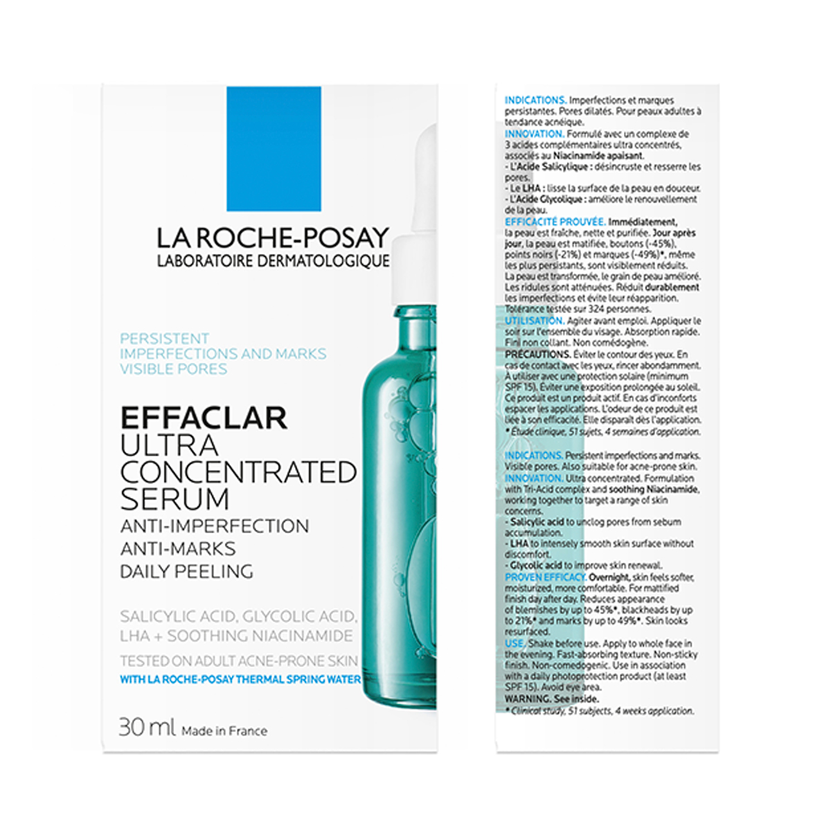 La Roche Posay EFFACLAR SERUM Dnevni piling protiv nepravilnosti za kožu sklonu aknama, 30 ml - Image 8
