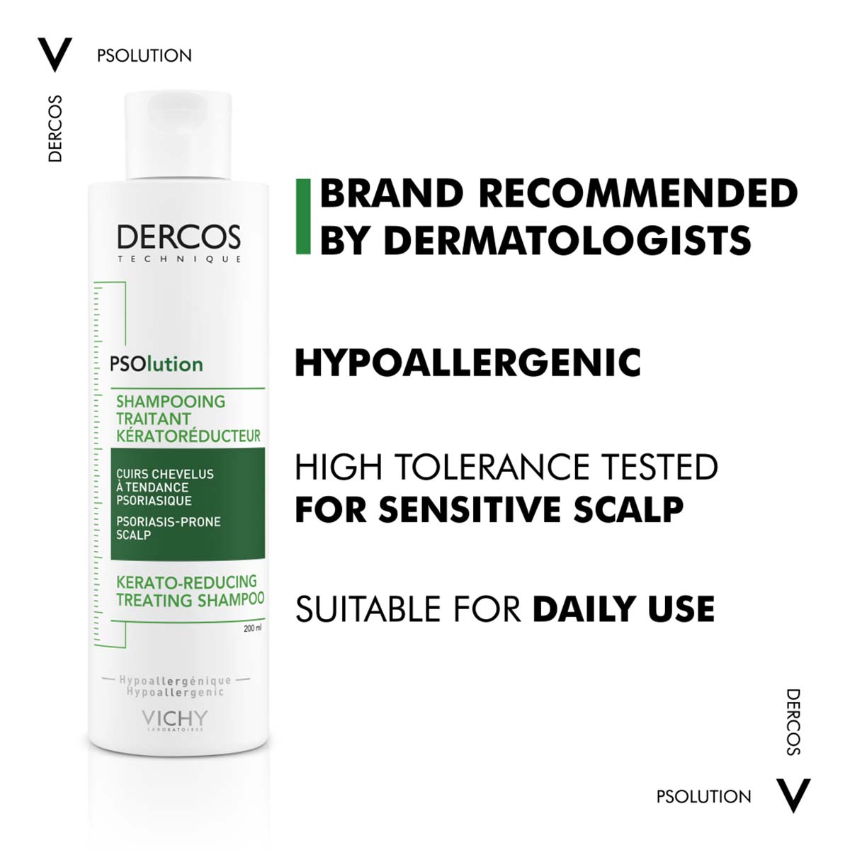 VICHY DERCOS PSOlution Šampon za vlasište sklono psorijazi protiv osjećaja svrbeža i peckanja, 200 ml - Image 4