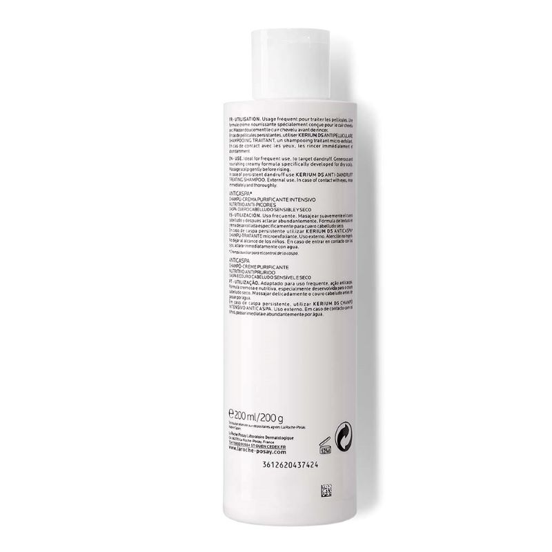 La Roche Posay KERIUM Tretmanski šampon protiv prhuti i svrbeža, 125 ml - Image 2