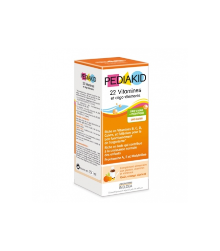 PEDIAKID 22 vitamina i oligoelemenata – multivitaminski sirup sa okusom narandže i marelice 125 ml