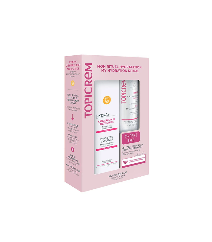 Topicrem Hydra+ SPF50 dnevna krema 40 ml + GRATIS micelarna voda 40 ml