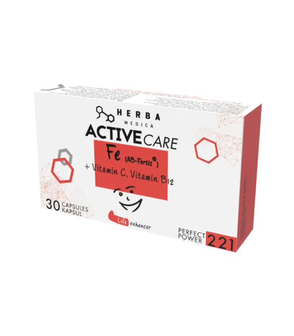 Herba Medica ACTIVE CARE Fe AB-Fortis + Vitamin C + Vitamin B12 30 kapsula
