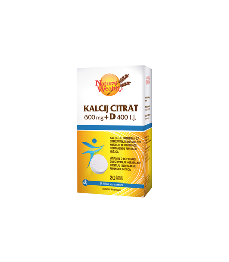 N.W. KALCIJUM CITRAT 600 MG+D EFF