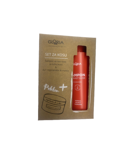 GLORIA SET SAMPON ZA SUHU KOSU 200ML I POKLON REGENERATOR&MASKA 50ML