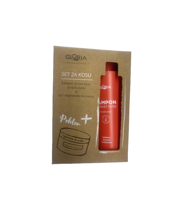 GLORIA SET SAMPON ZA SUHU KOSU 200ML I POKLON REGENERATOR&MASKA 50ML