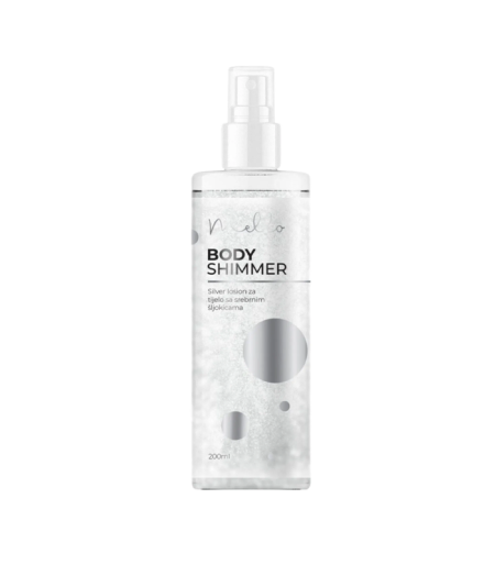 Mello Body Shimmer Silver losion za tijelo sa srebrnim šljokicama 200 ml