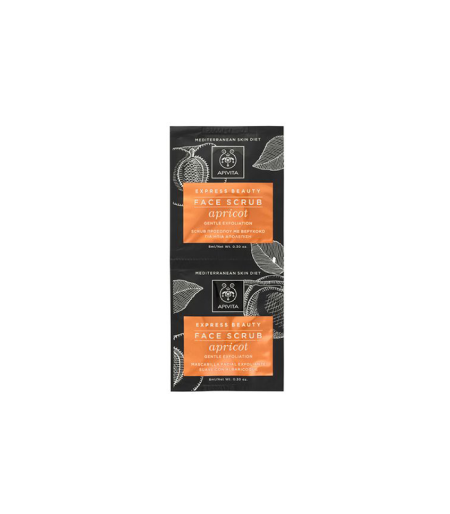 Apivita Express beauty maska za lice – marelica– nježna eksfolijacija kože 2×8 ml
