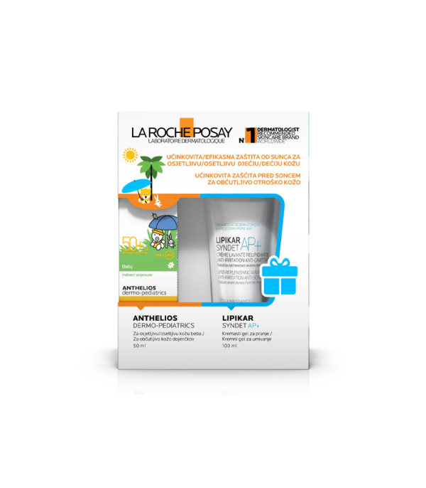 La Roche-Posay ANTHELIOS Dermo Pediatrics Mlijeko za bebe SPF50+ 50 ml + POKLON LIPIKAR SYNDET AP+ 100 ml