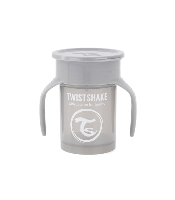 Twistshake 360 Cup 6+ Pastel Siva