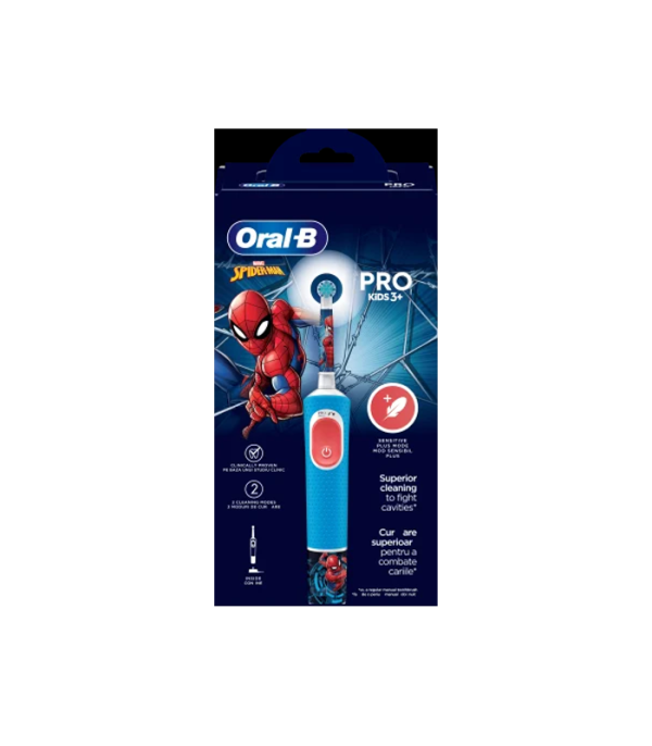 Oral-B PRO Kids električna četkica za zube, Spiderman 3+ god, 1 kom.