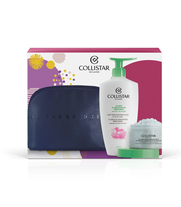 COLLISTAR DEEP MOISTURIZING FLUID FOR ALL SKIN TYPES 400ML + ENERGIZING TALASSO-SCRUB 150G