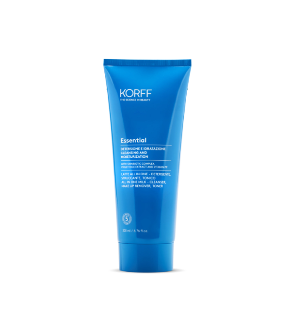 KORFF ESSENTIAL ALL IN ONE MILK-CLEANSER, MAKE UP REMOVER, TONER 200ML
