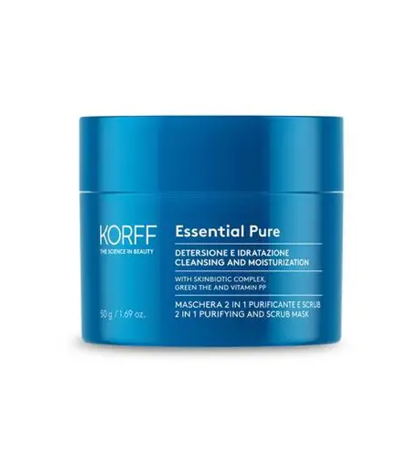 KORFF ESSENTIAL PURE 2 IN 1 PURIFYING AND SCRUB MASK 50ML