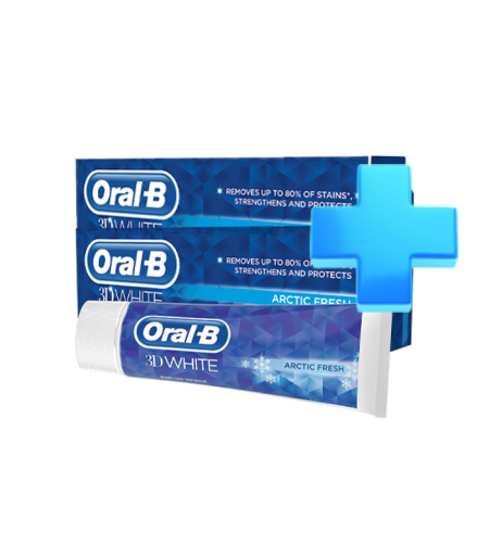 Oral-B 3D White Arctic Fresh  75ml 1+1
