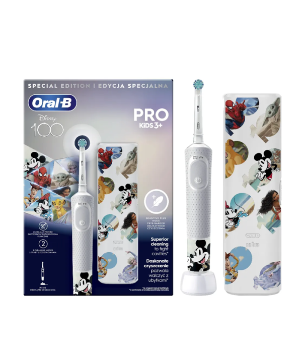 Oral-B električna četkica Disney 100 Pro Kids 3+ & travel case