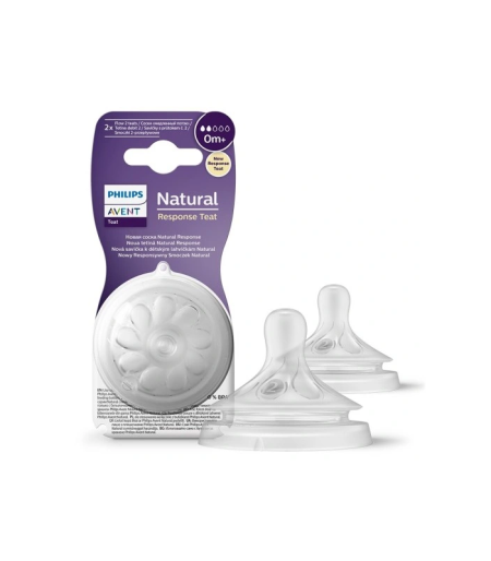 AVENT SILIKONSKI SISAC RESPONS NATURAL 0+ 2KAPI