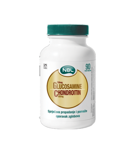NBL GLUCOSAMIN CHONDROITIN 90 film tableta