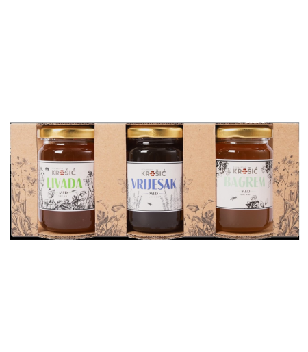 Poklon paket medovi KREŠIĆ 3x106ml