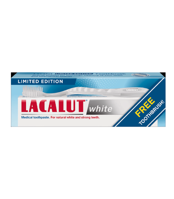 Lacalut white zubna pasta 75ml + gratis četkica