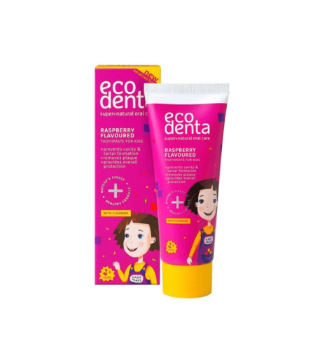 Ecodenta dječija pasta s okusom maline 75ml