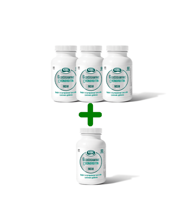 NBL Glucosamin chondroitin MSM 3+1 gratis