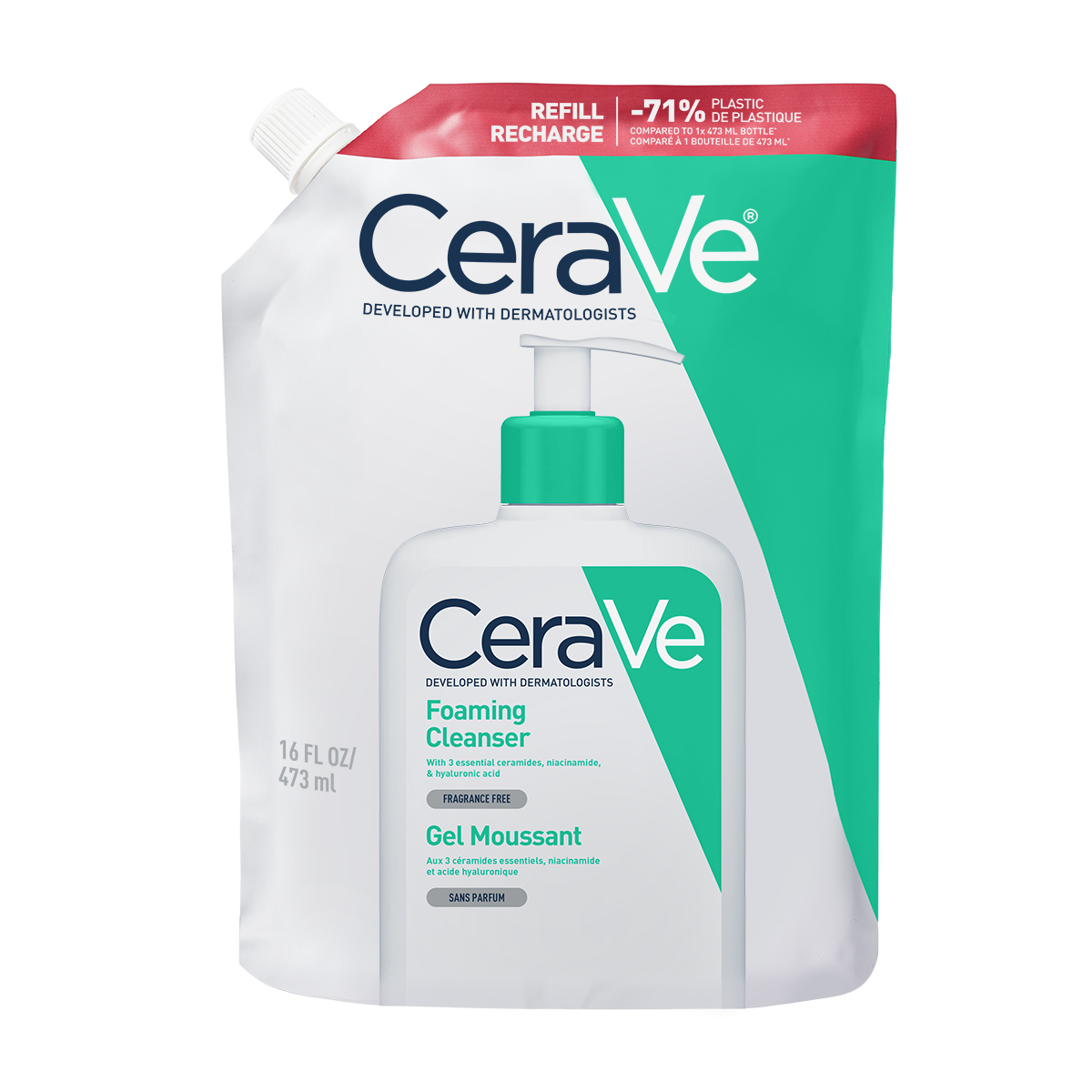 Cerave pjenušavi gel za čišćenje 473ml refill