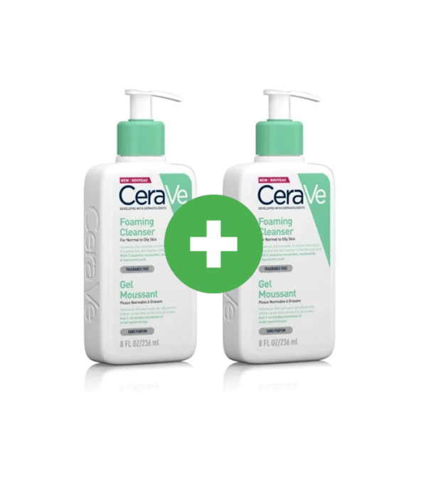Cerave pjenušavi gel 236ml + hidratantni pjenušavi gel 236ml