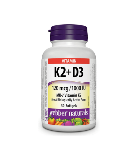 WEBBER Naturals Vitamin K2 + D3