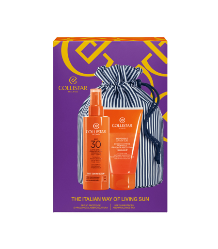 COLLISTAR Set Sun Tanning Moisturizing Milk Spray SPF 30 + After Sun Shower Shampoo 200 + 150 ml