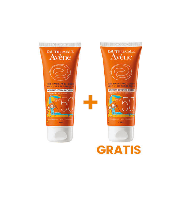 Avene Sun dječji losion SPF50, 100ml + Gratis Avene Sun dječiji losion SPF50, 100ml