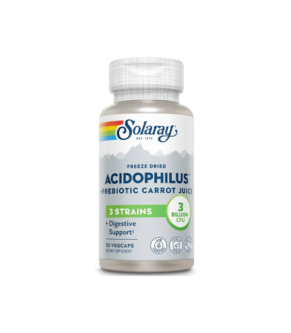 Solaray Acidophilus, Prebiotic Carrot Juice, dodatak prehrani za zdravu probavu