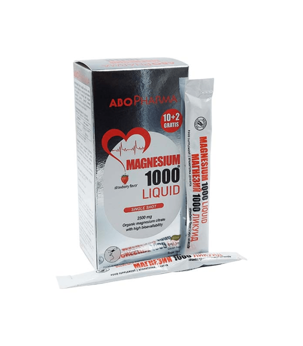 Magnesium 1000 Liquid direct a12 vrećica Abopharma OKUS JAGODA