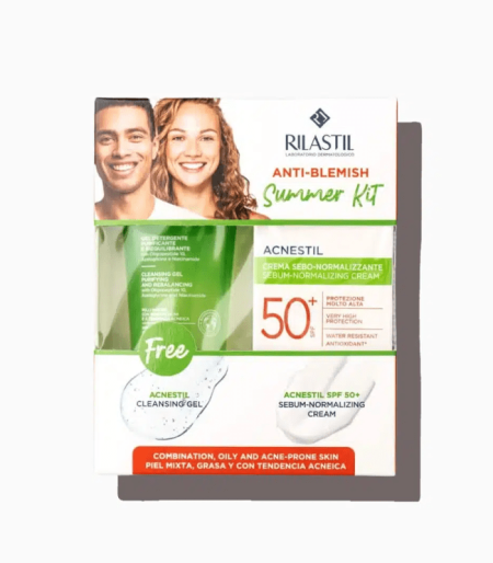 Rilastil Anti-Blemish Summer Kit Sun Acnestil zaštitna krema SPF50+ 40 ml + GRATIS Gel za čišćenje 50 ml