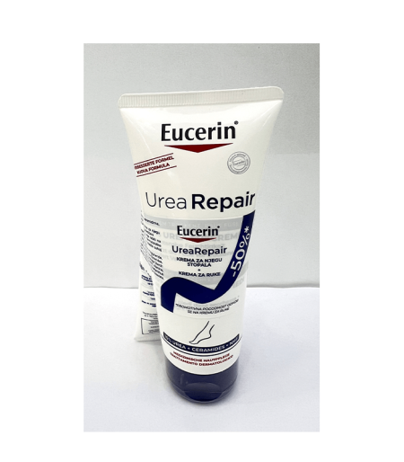 EUCERIN UREA REPAIR KREMA ZA NJEGU STOPALA 100M + EUCERIN KREMA ZA RUKE 5% 75ML UREA -50% NA KREMU ZA RUKE